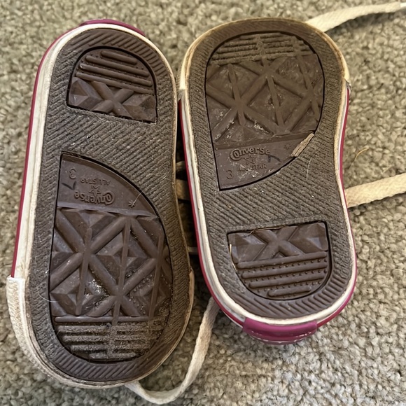 Converse All Star Girls Sneakers Multicolor 747701F Lace Up Double Tongue size 3 - Picture 5 of 5